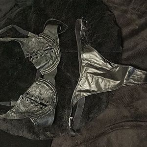 Leather bikini